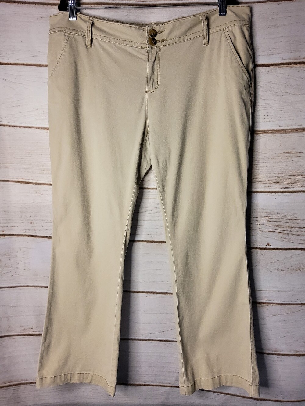 Arizona Jean Company Straight-Leg Pants in Beige 17S